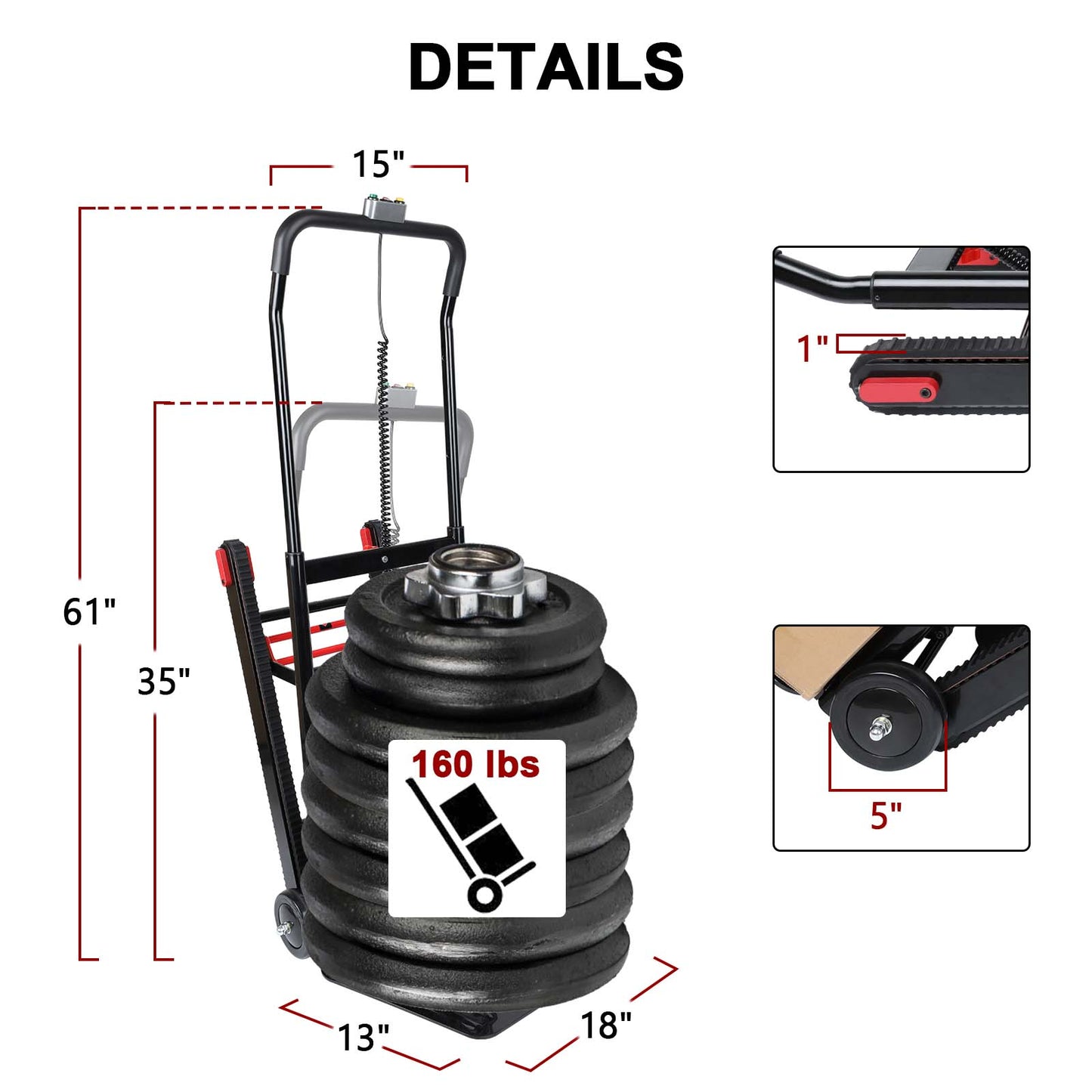 Riosoc Portable Motorized Stair Climbing Hand Truck Cart (160lbs Max Load)