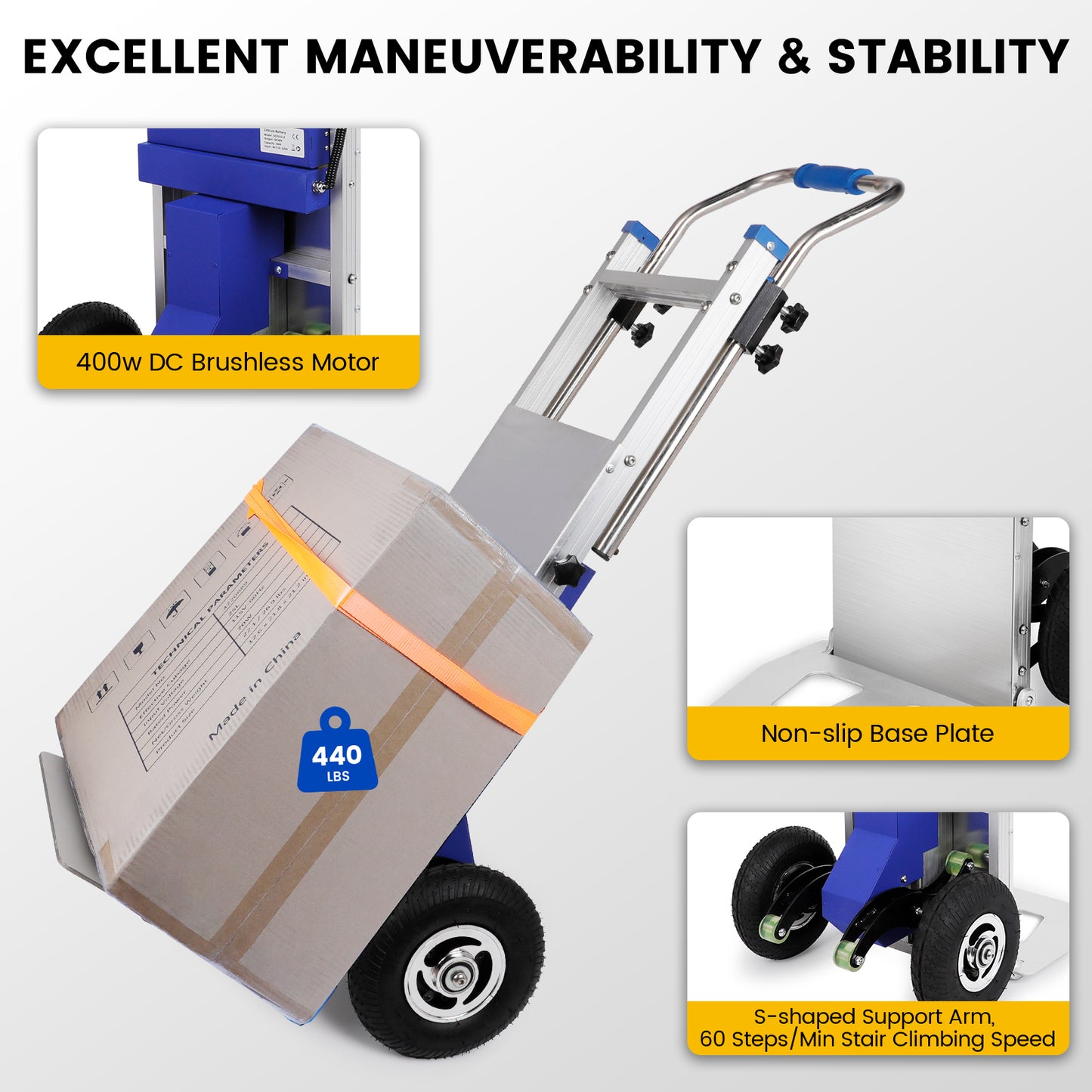 Riosoc Aluminum Lightweight Silent Rotating Climbing Machine (440lbs Max Load)