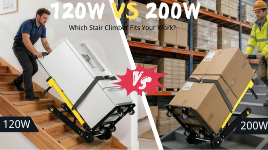 Riosoc 120W vs 200W electric stair climber comparison for home and professional use