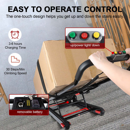 Riosoc Portable Motorized Stair Climbing Hand Truck Cart (160lbs Max Load)
