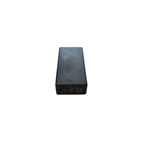 Rechargeable replacement battery for Riosoc 160lbs stair climbing hand truck, compact design with power cable port.